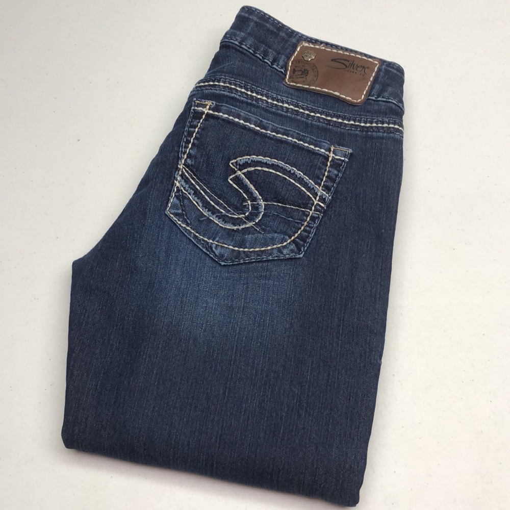SILVER BERKLEY SLIM STRAIGHT JEANS 26x32 ⭐️